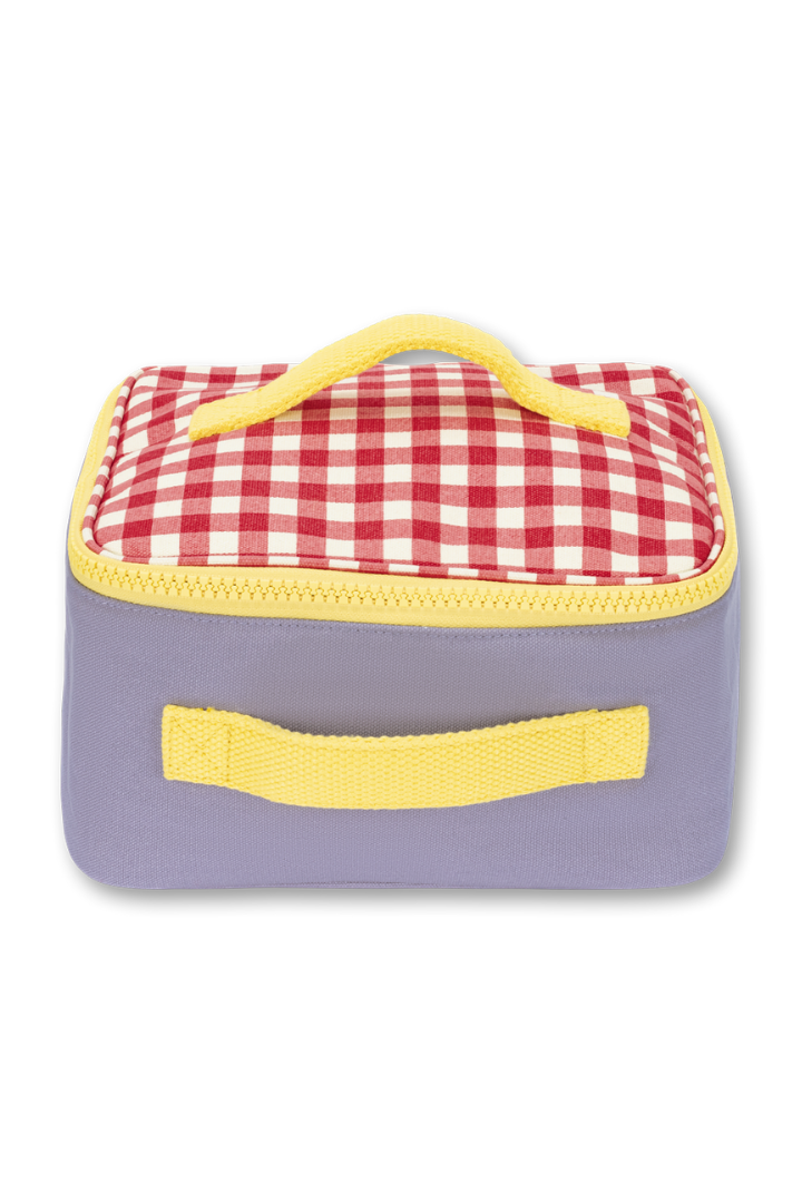 Square Lunch Zip Bag - Gingham Red