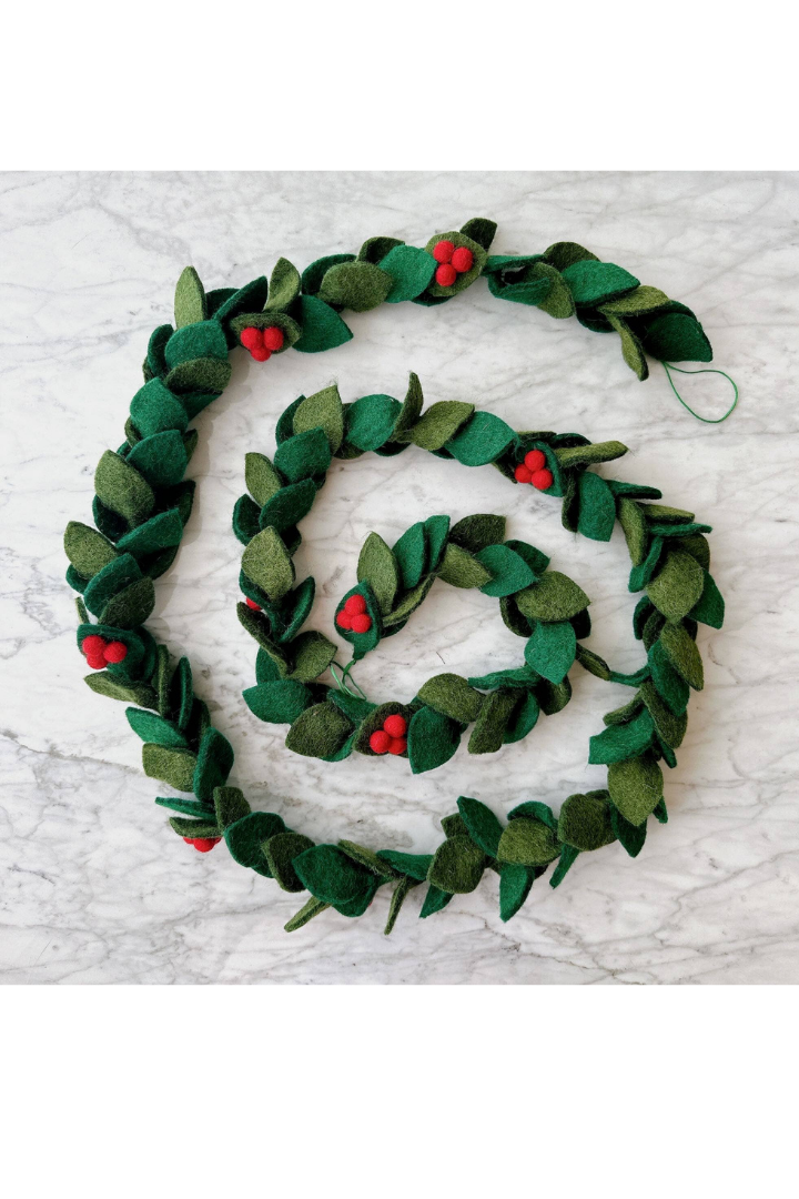 Felt Holly Garland
