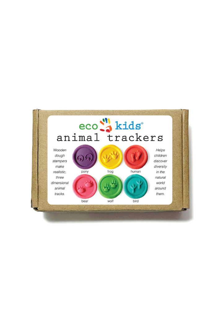 Wooden Dough Stampers - Animal Tracks - case