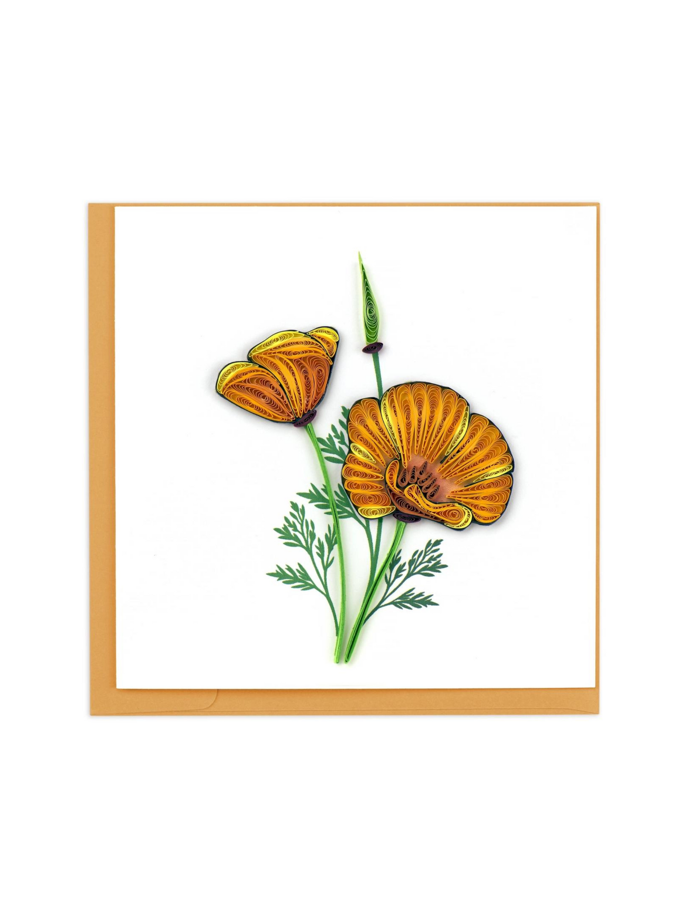 Yellow Poppies Quilling Card