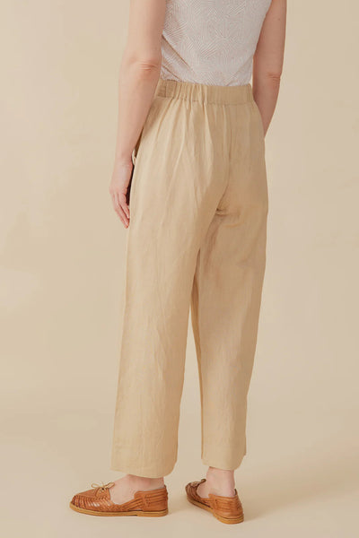 Emmy Drawstring Pant - Birch Linen