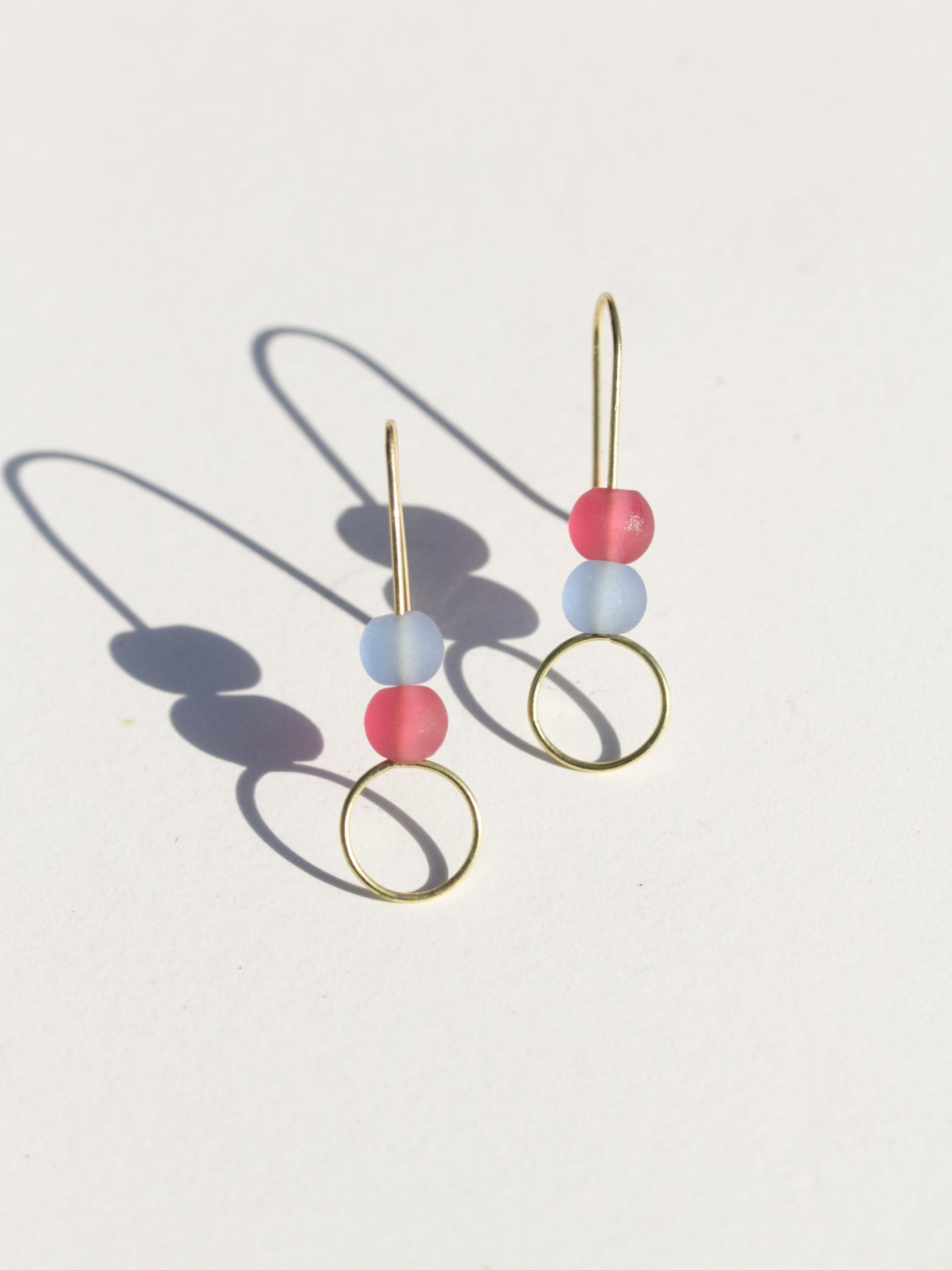 Sea Glass Stack Earrings - Rosé Sky