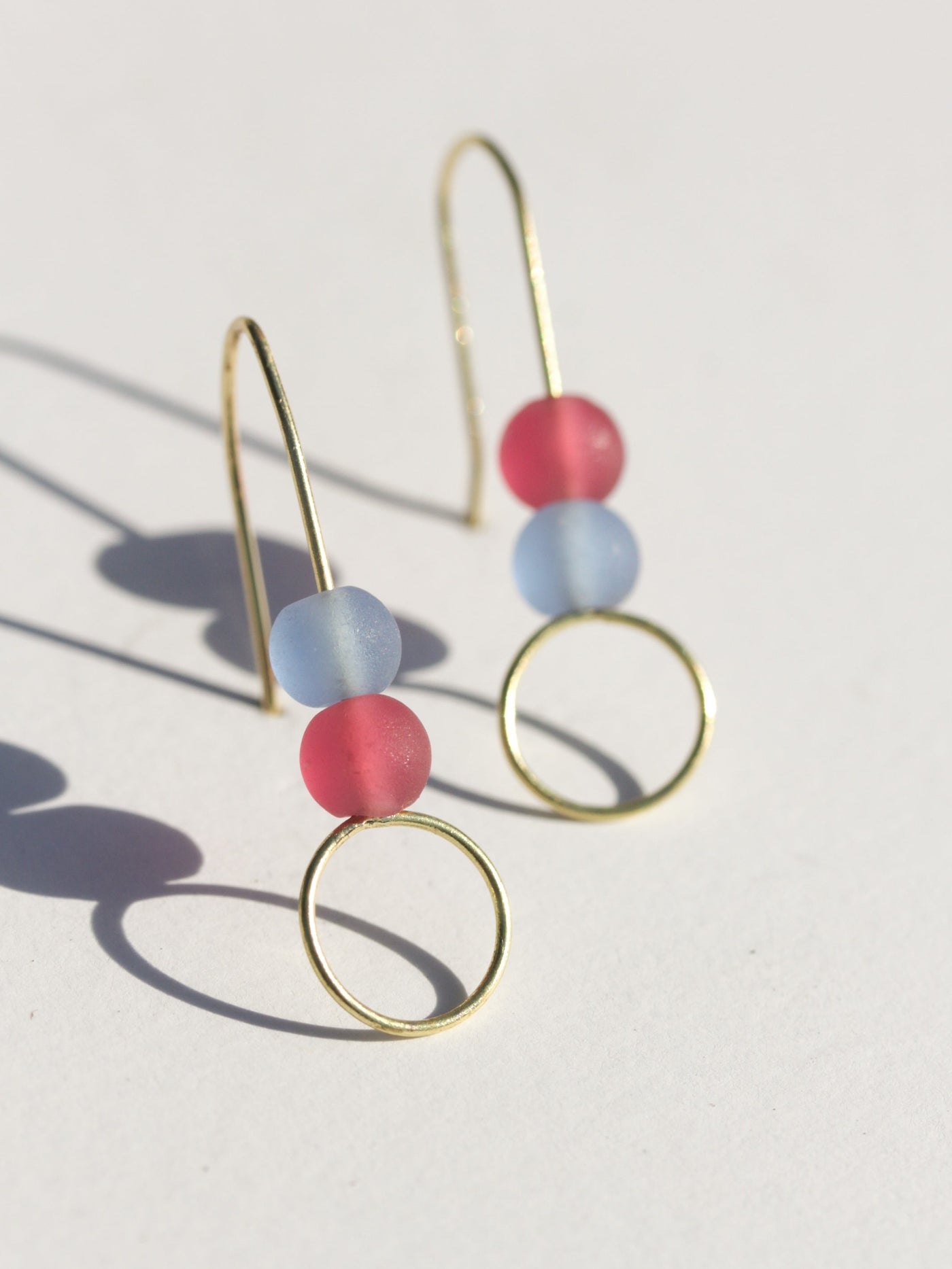 Sea Glass Stack Earrings - Rosé Sky