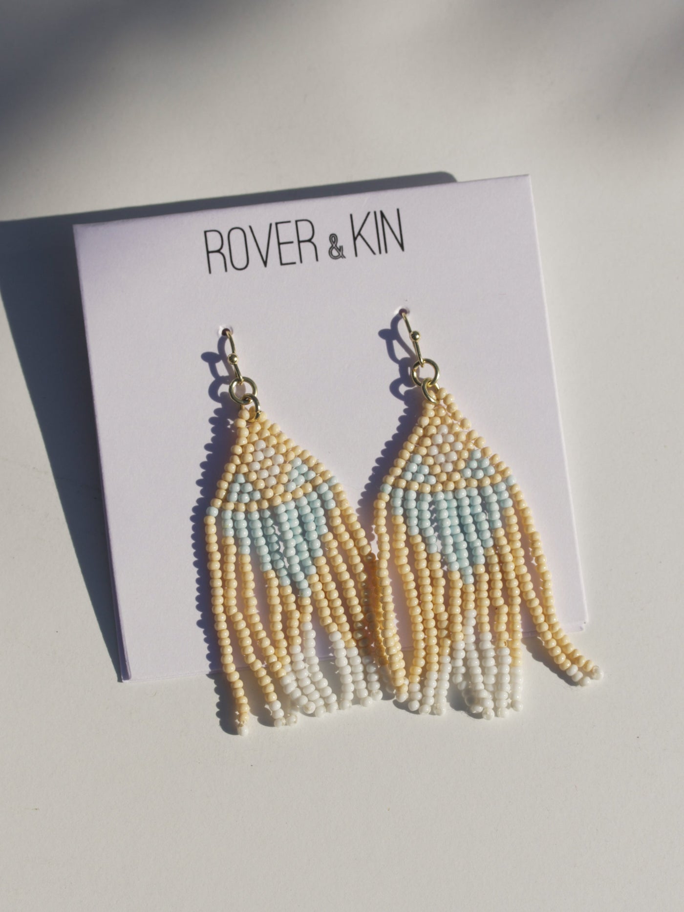 Beaded Fringe Earrings - Desert