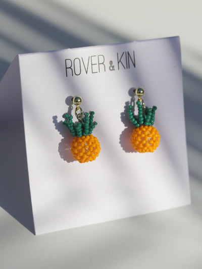 Pineapple Beaded Earrings