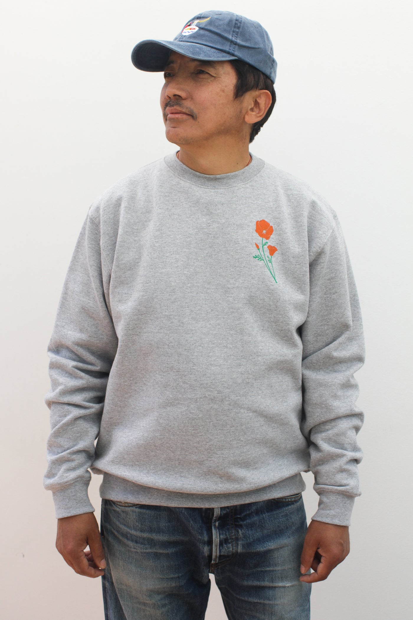 Oakland California Poppy Sweatshirt - Unisex Crew