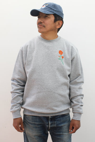Oakland California Poppy Sweatshirt - Unisex Crew