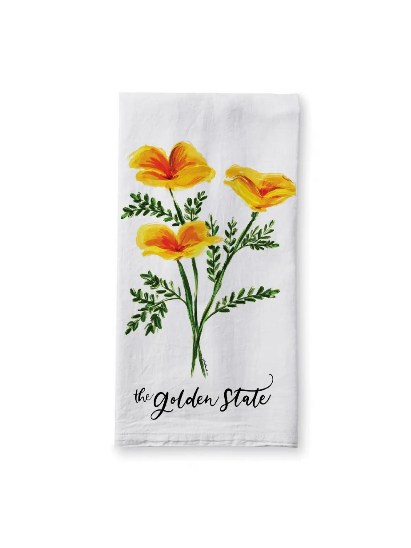 Golden State Poppys Tea Towel