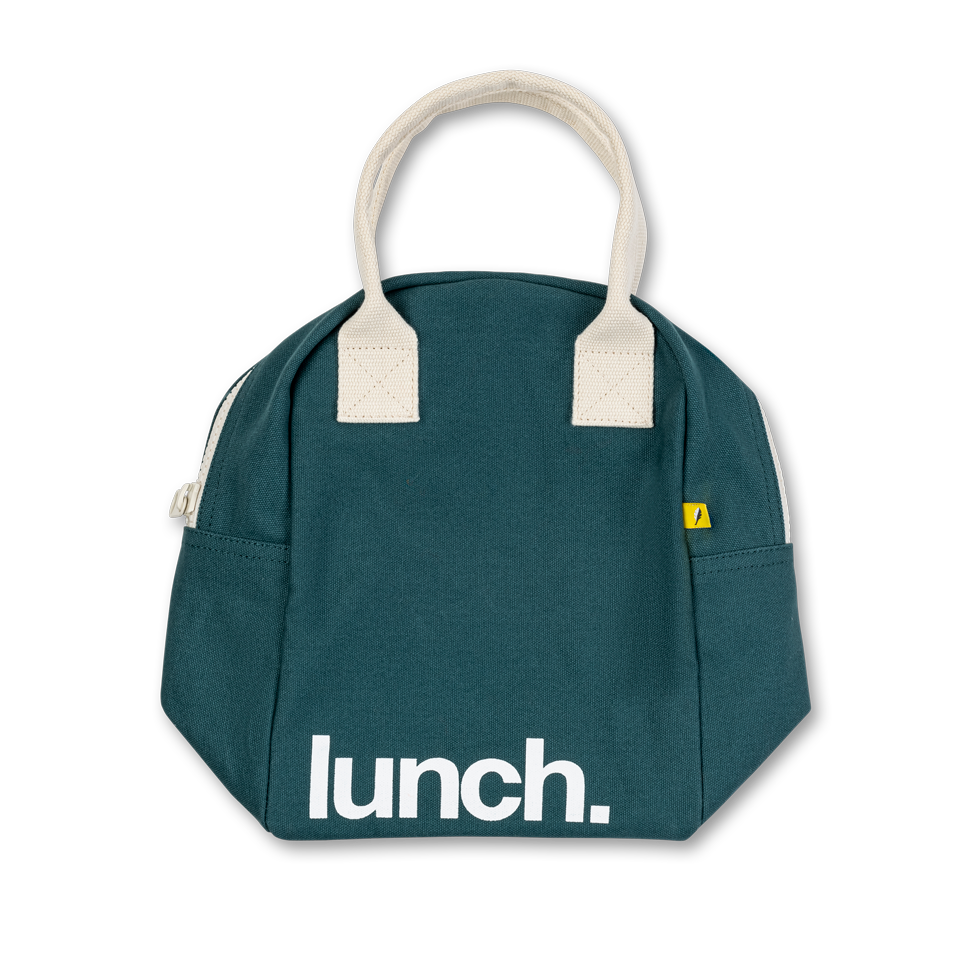 Zipper Lunch Bag - 'Lunch' Cypress