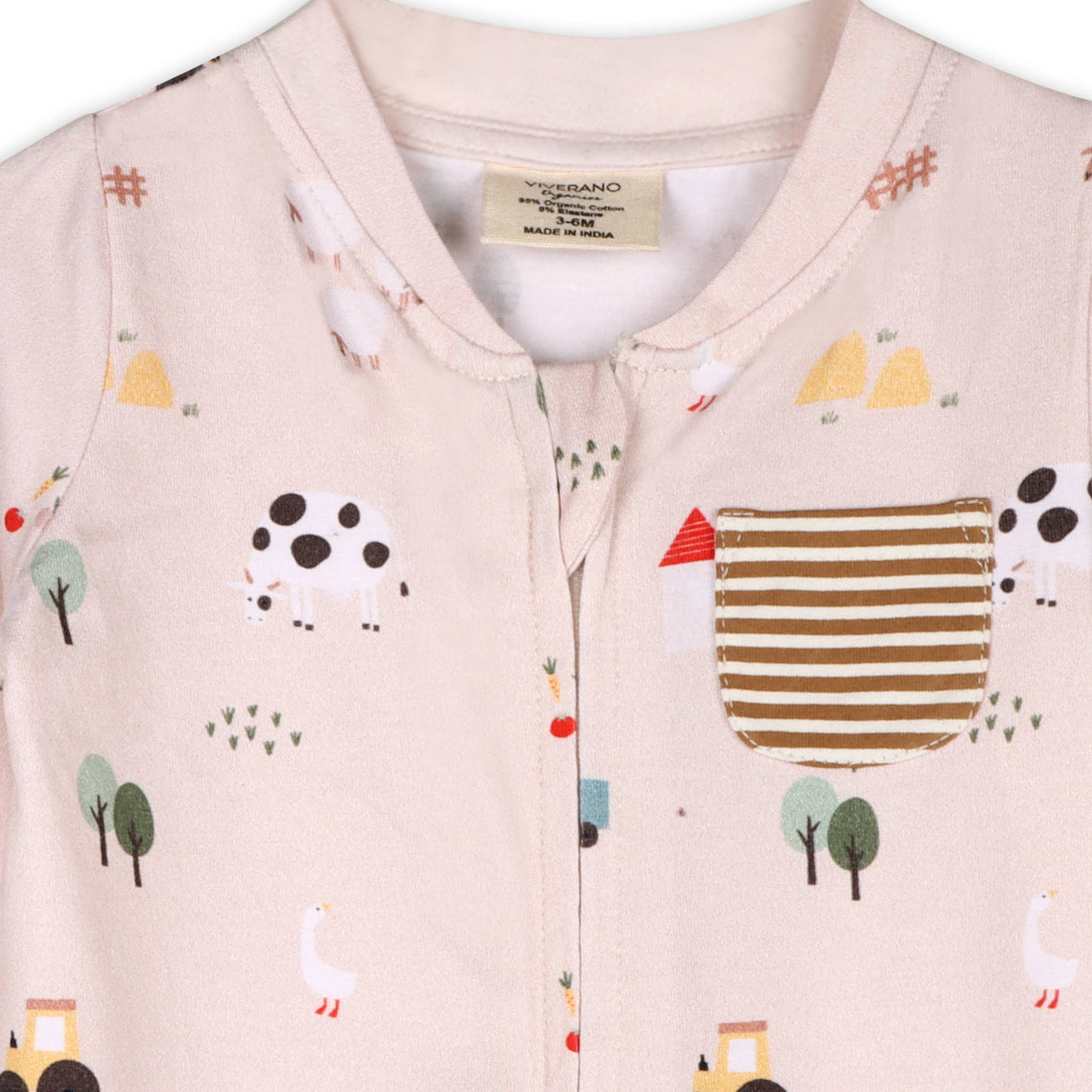 Farm Zipper Baby Coverall Jumpsuit (Organic Jersey)