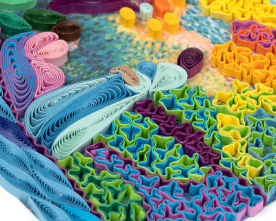 Artist Series: Quilled Two Women by the Shore Cross