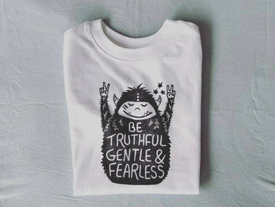 Euphoric Yeti Kids Tee Shirt, Children Boho Clothes