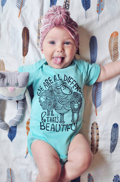 Different is Beautiful Baby Bodysuit Sheep baby onesie