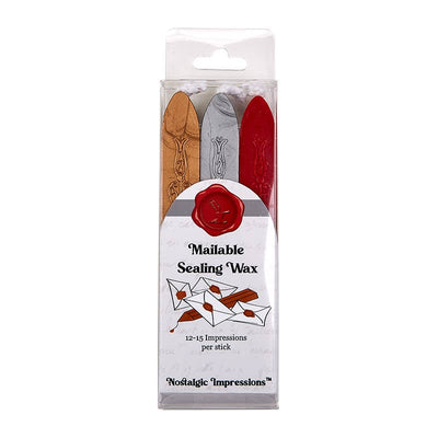 Sealing Wax Sticks with wick - Red/Gold/Silver