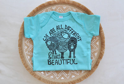 Different is Beautiful Baby Bodysuit Sheep baby onesie
