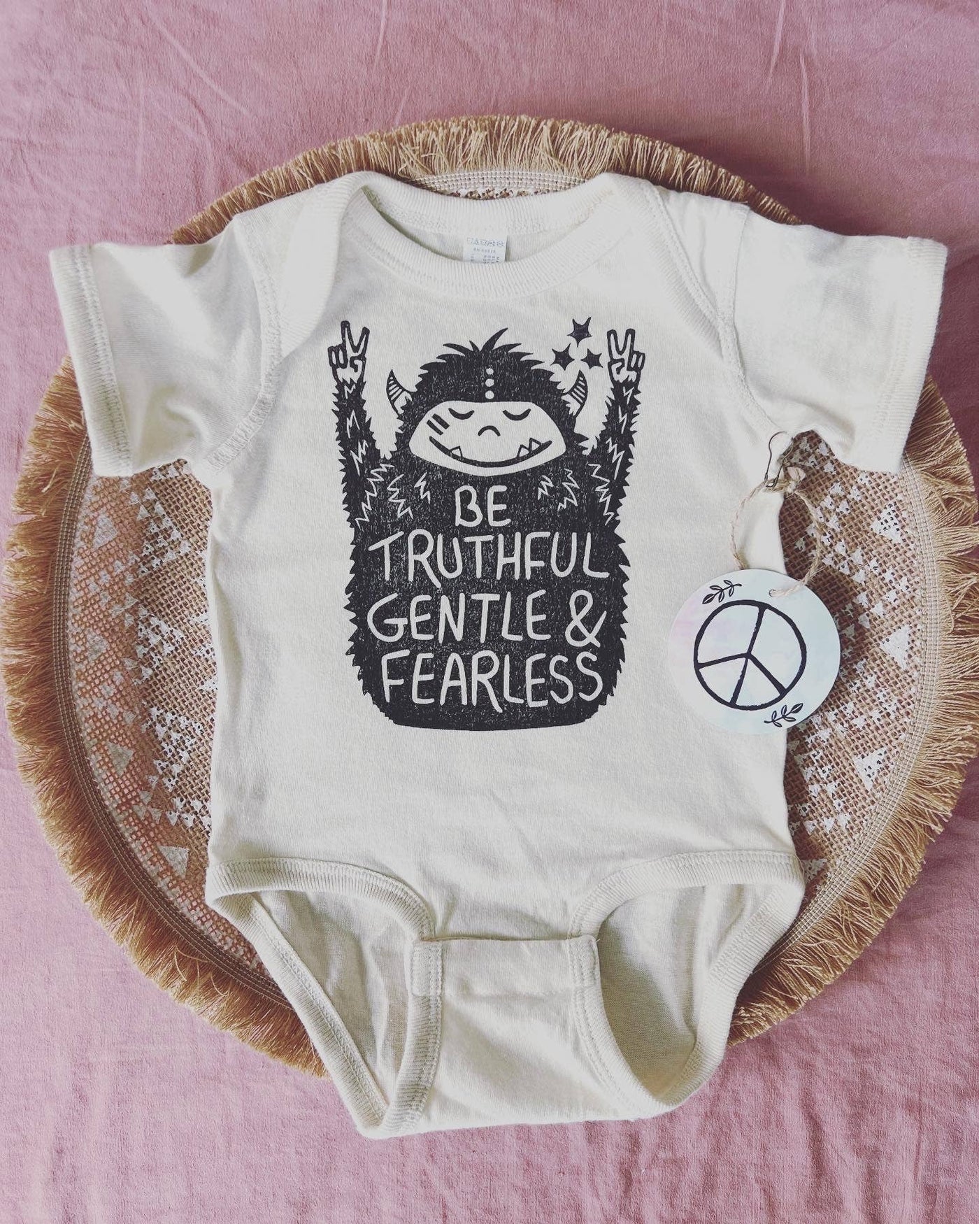 Euphoric Yeti Baby Bodysuit, Hippie baby outfit.