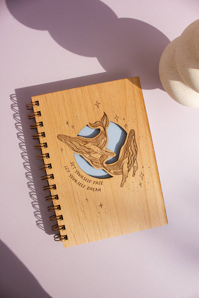 Hereafter - Set Yourself Free Wood Journal