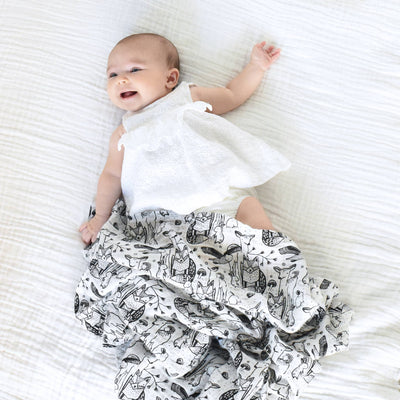 Organic Muslin Swaddle - Forest
