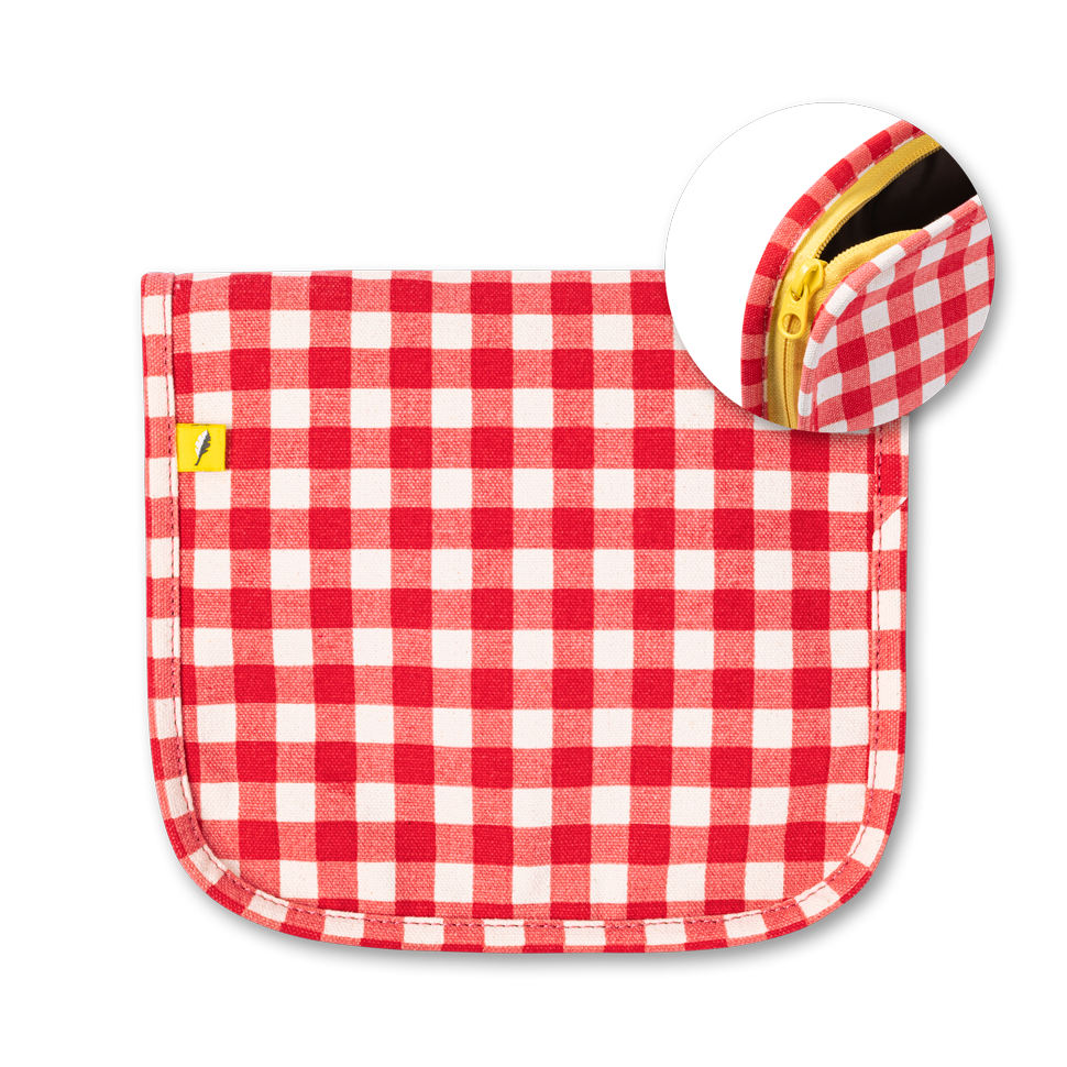 Snack Mat - Gingham Red