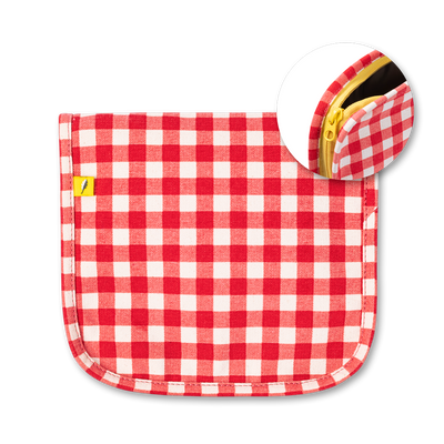 Snack Mat - Gingham Red