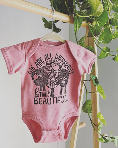 Different is Beautiful Baby Bodysuit Sheep baby onesie