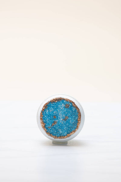 Crystal bath bomb - Turquoise, Blue + Gold