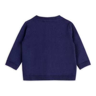 Dog Pocket Embroidered Sweater Knit Baby Cardigan