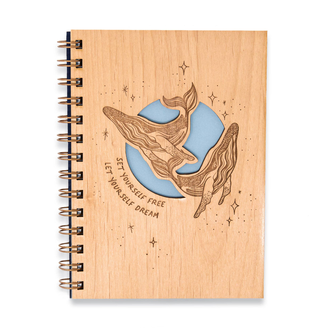 Hereafter - Set Yourself Free Wood Journal