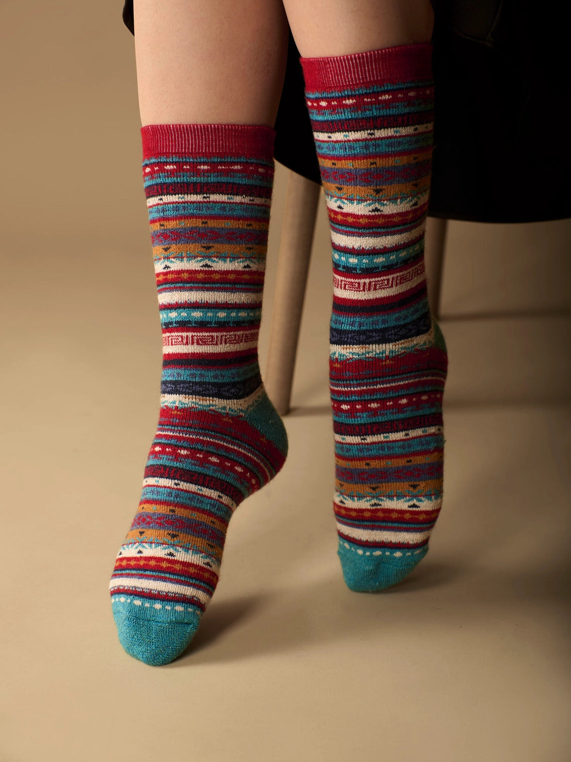 Alpaca Socks - Faire Isle