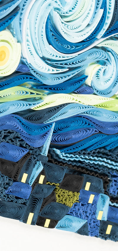 Artist Series: Quilled Starry Night Van Gogh Greeting Card