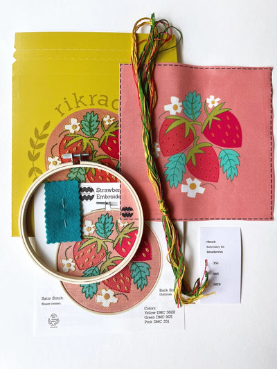 Strawberry Embroidery Kit