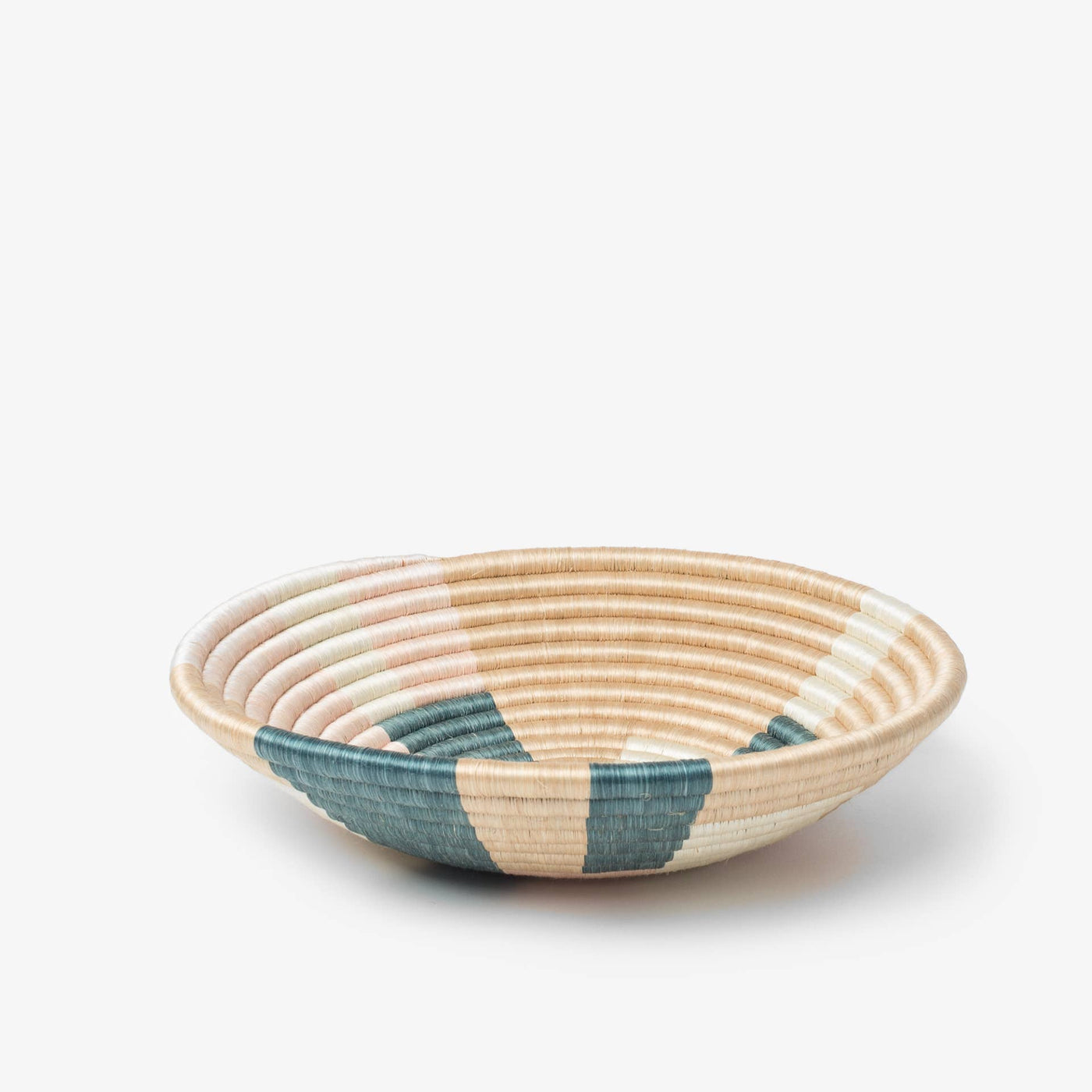 Prism Woven Bowls Coral & Teal - Medium