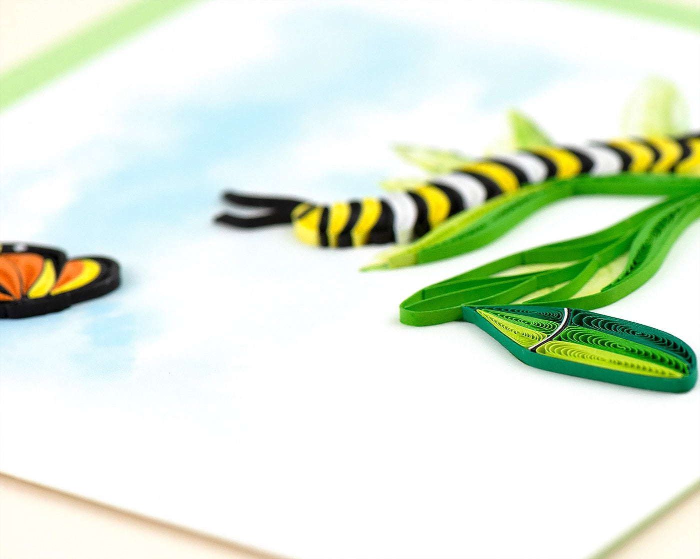 Caterpillar Quilling Card