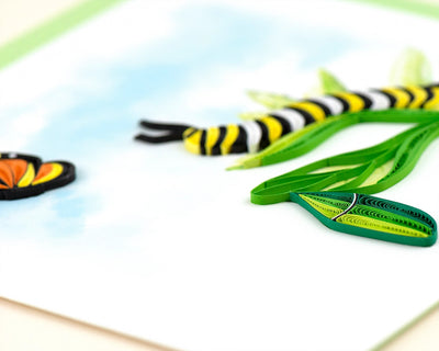 Caterpillar Quilling Card