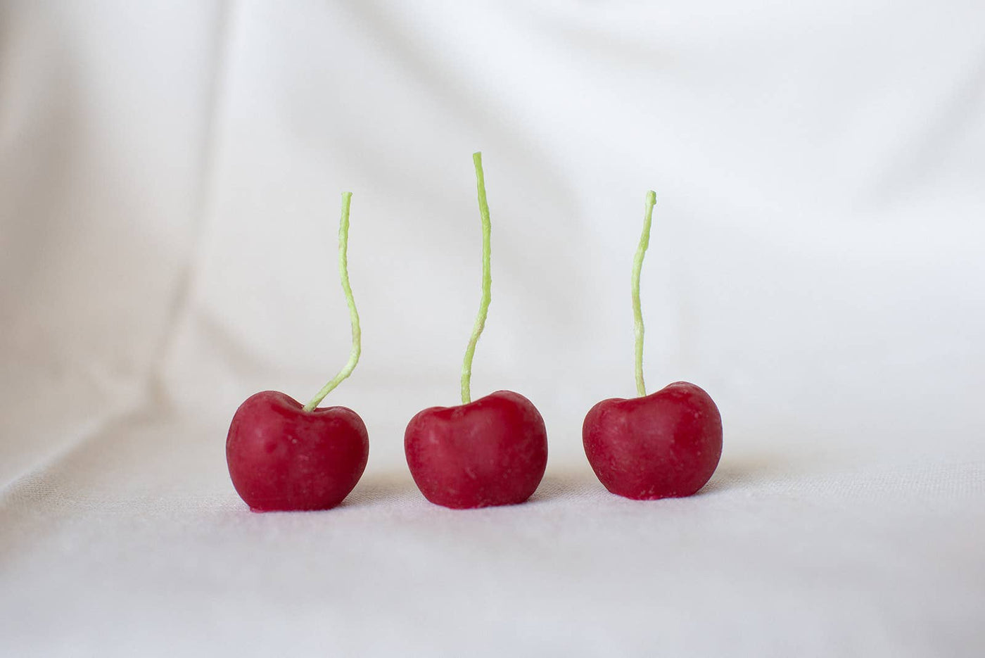 Beeswax Cherry Birthday Candles 5 Pcs
