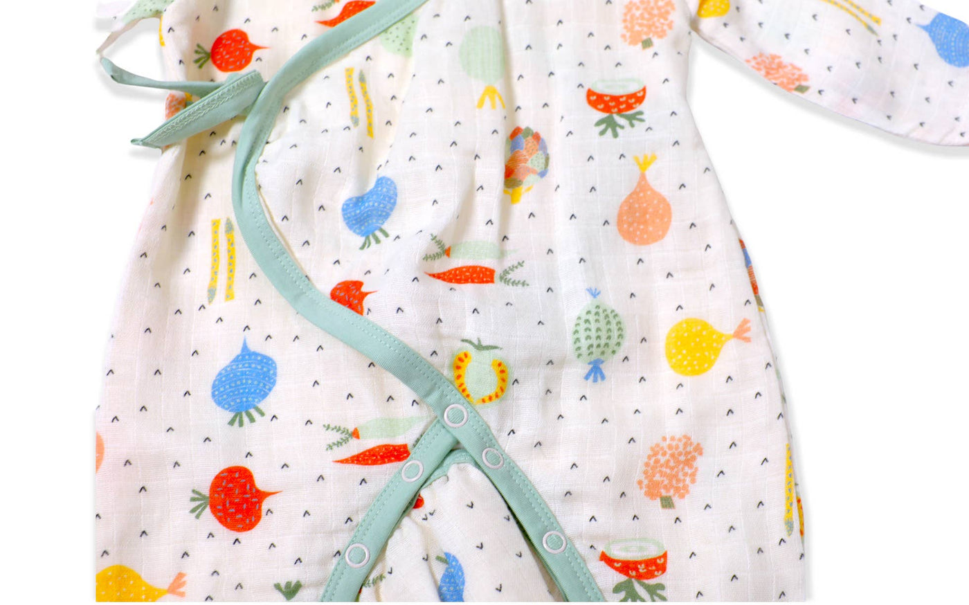 Veggie Baby Kimono Romper (Organic Muslin)