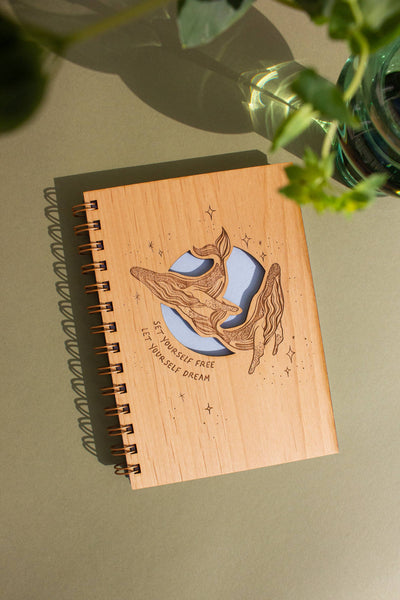 Hereafter - Set Yourself Free Wood Journal