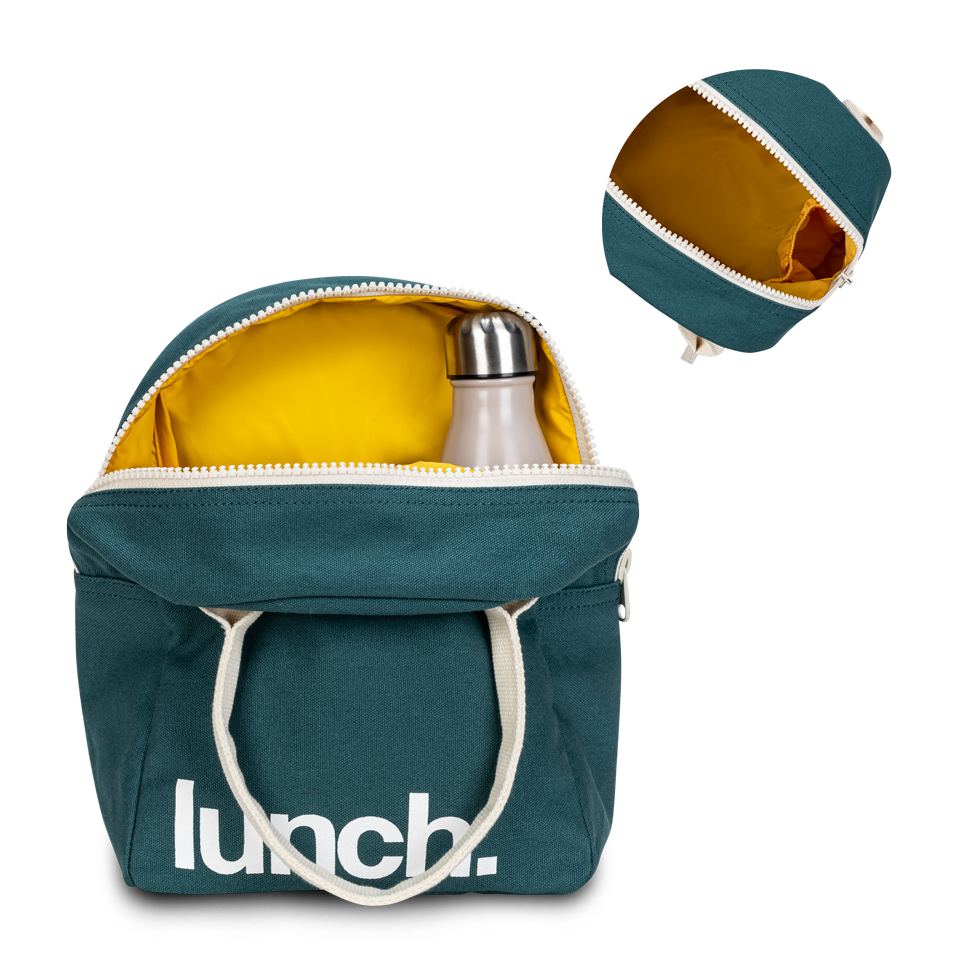 Zipper Lunch Bag - 'Lunch' Cypress