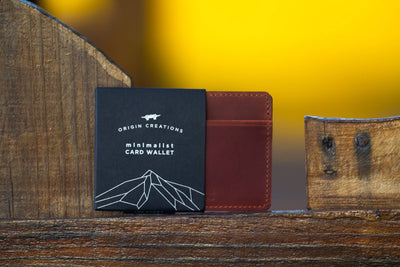 Leather Card Wallet - Electric Black