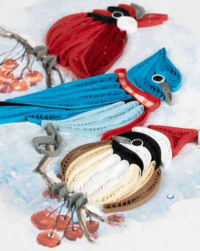 Quilled Snowbirds Greeting Card