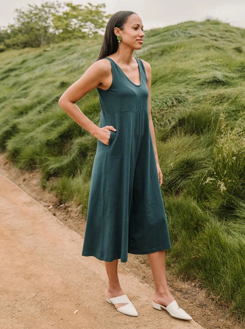 Lakeside Wide Leg Jumpsuit - Rich Teal