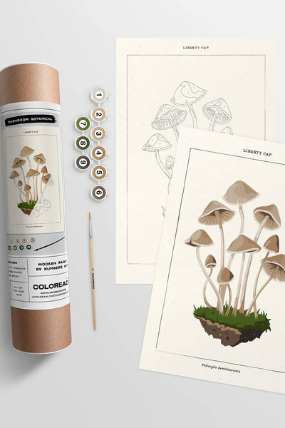 Mushroom Botanical | Modern Paint By Numbers Kit