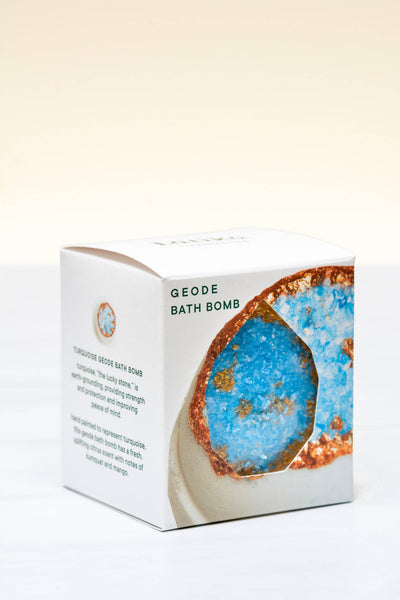 Crystal bath bomb - Turquoise, Blue + Gold