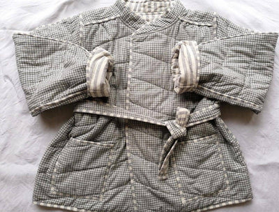 Quilted Reversible Jacket - Japanese Checks Belted