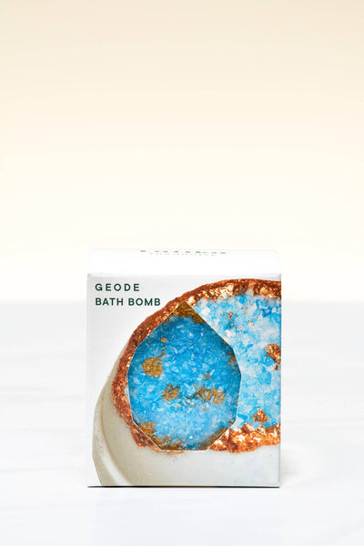 Crystal bath bomb - Turquoise, Blue + Gold