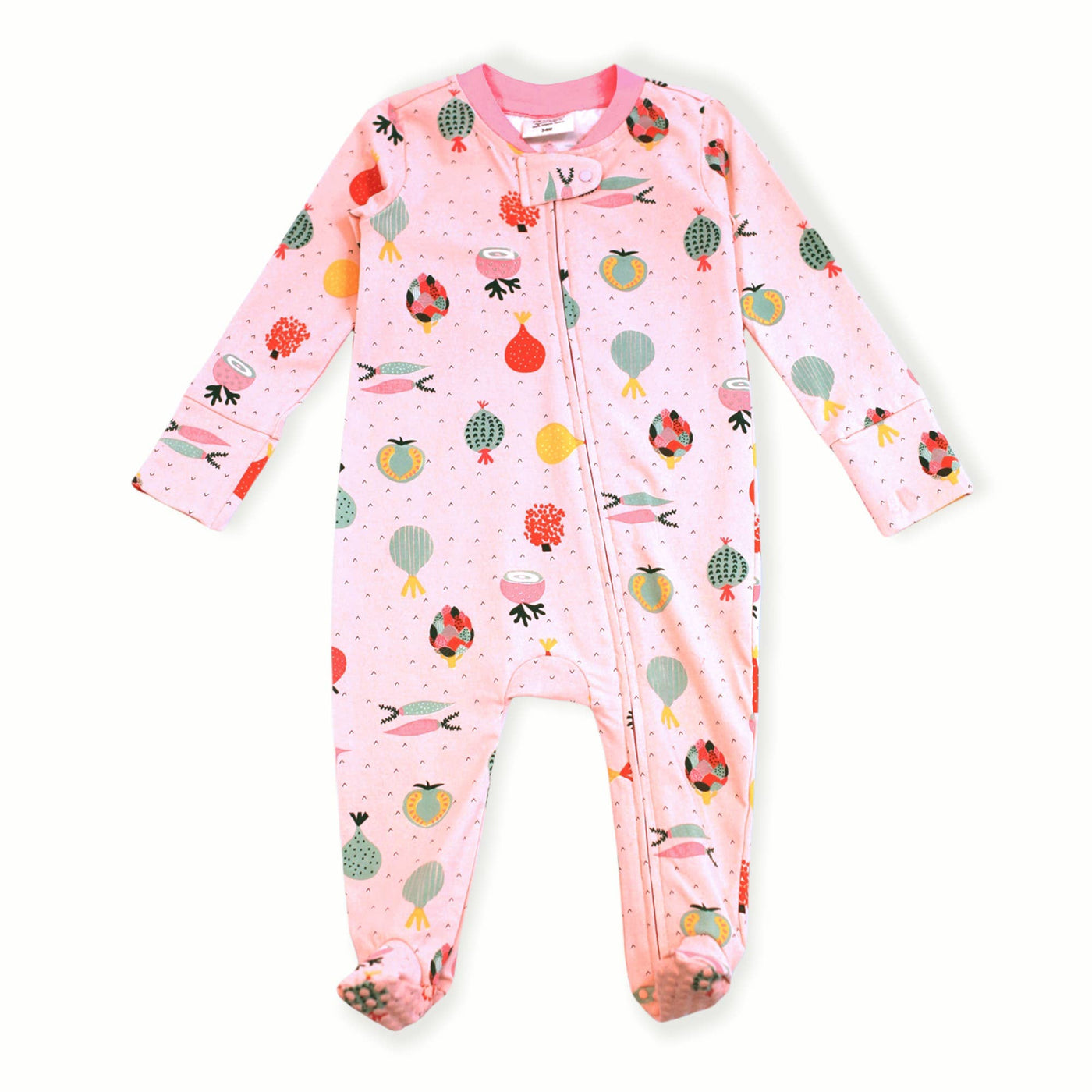 Veggie Zipper Footie Baby Romper (Organic Cotton)