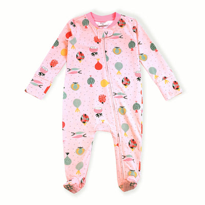 Veggie Zipper Footie Baby Romper (Organic Cotton)