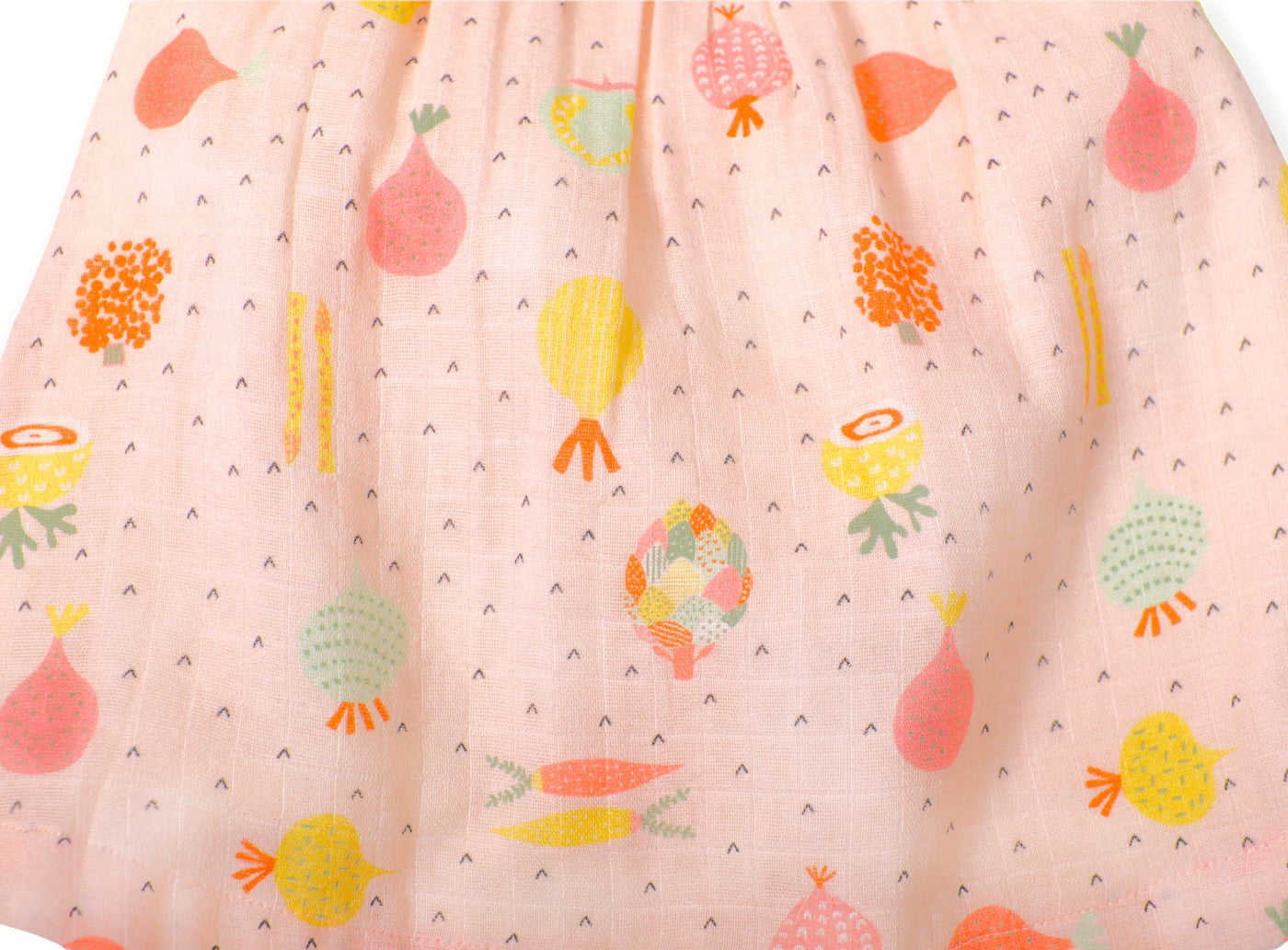 Veggie Baby Cap Sleeve Muslin Dress Bloomer (Organic Muslin)