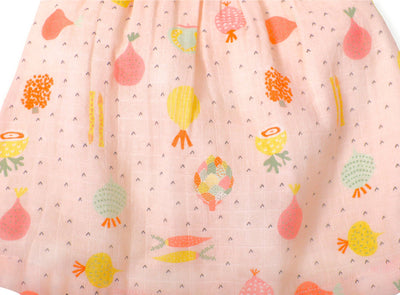 Veggie Baby Cap Sleeve Muslin Dress Bloomer (Organic Muslin)
