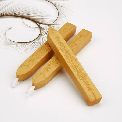 Sealing Wax Sticks with wick - Goldenrod